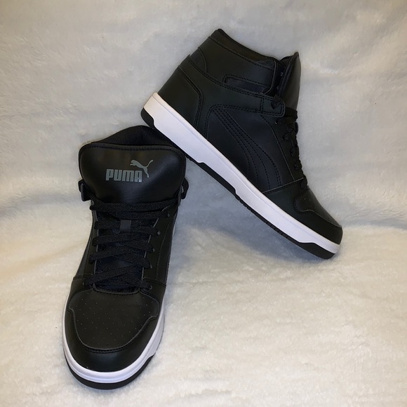 Puma Men’s Rebound Layup SL Shoes Size 10 Puma Black-Castlerock-White New W/Box. - Picture 2 of 11
